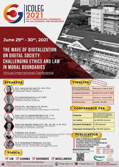 2nd International Conference on Law, Economic and Governance 2021 (ICOLEG 2021)